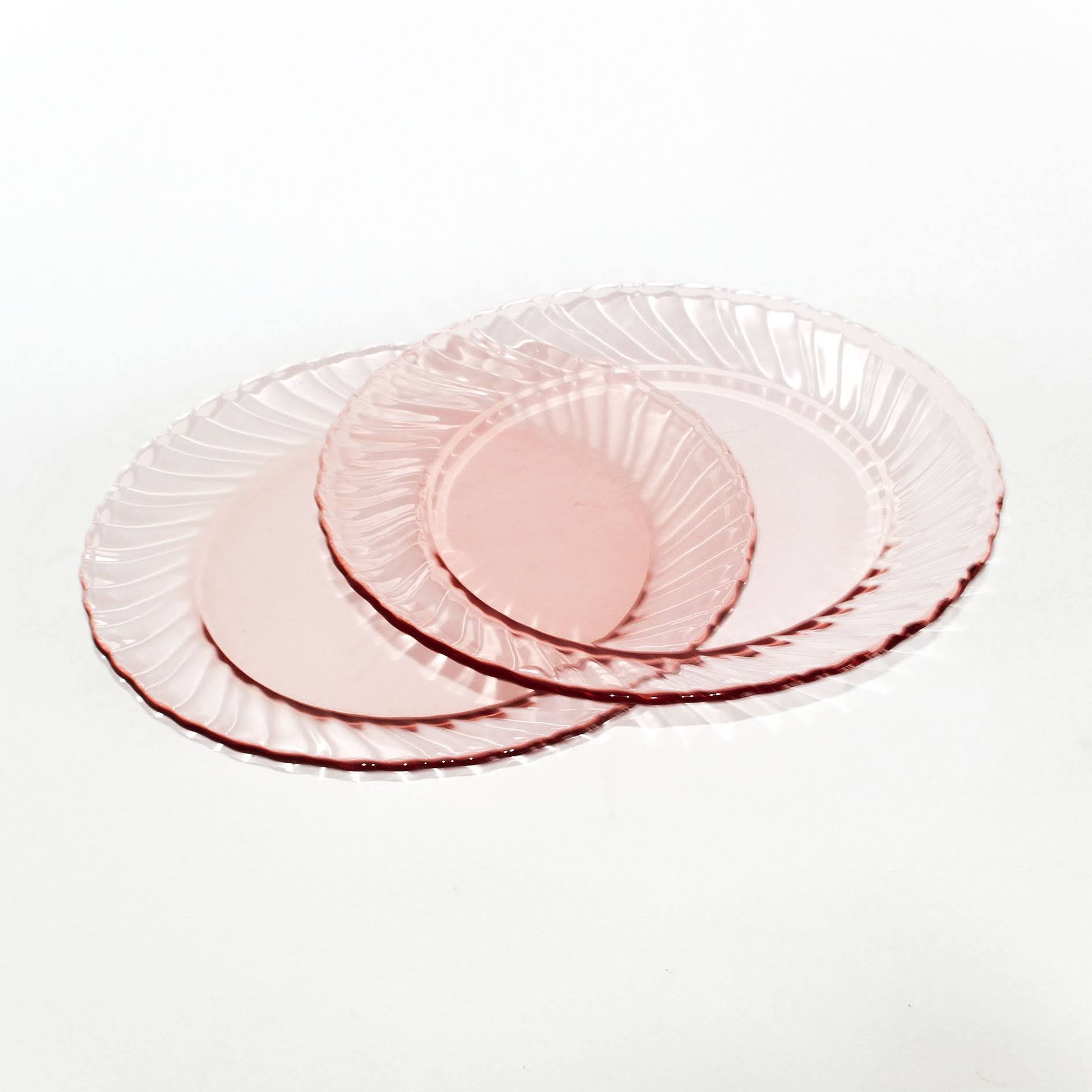 PLATO VIDRIO ROSADO