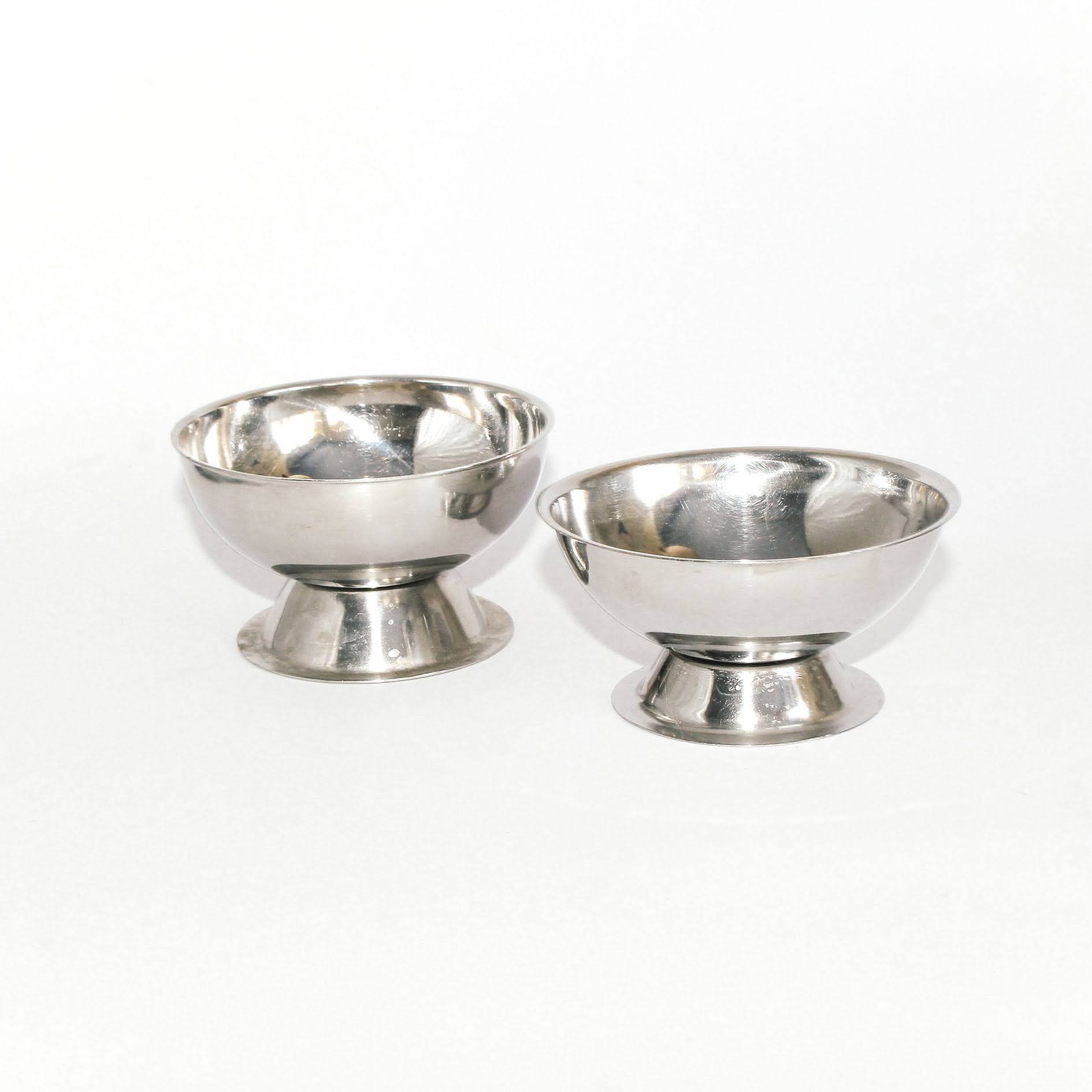 PAR DE COPAS POSTRE ACERO