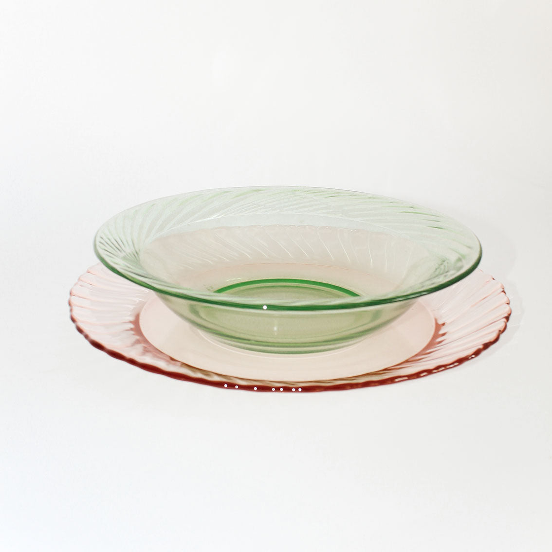 PLATOS VIDRIO VERDE